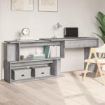 vidaXL Birou de colt, gri sonoma, 200x50x76 cm, lemn prelucrat GartenMobel Dekor (815424)