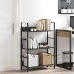 vidaXL Etajera carti 3 rafturi, negru, 60x27, 6x90, 5 cm, lemn prelucrat GartenMobel Dekor (288218) Biblioteca