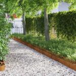 vidaXL Borduri pentru gazon 30 pcs Ruginit 103 x 0, 05 x 22 cm GartenMobel Dekor (874848)