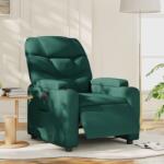 vidaXL Fotoliu rabatabil electric, verde închis, material textil GartenMobel Dekor (3204578)