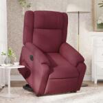 vidaXL Fotoliu electric rabatabil cu ridicare, rosu vin, textil GartenMobel Dekor (3205229)