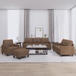 vidaXL Set de canapele cu perne, 4 piese, maro, textil GartenMobel Dekor (3201439) Canapea