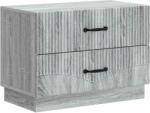 vidaXL Noptiera gri Sonoma cu 2 sertare, 62 x 34, 5 x 44, 5 cm, lemn prelucrat (895241)