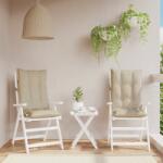 vidaXL Perne de scaun cu spatar înalt, 2 buc, bej, tesatura Oxford GartenMobel Dekor (377611)