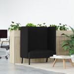 vidaXL Canapea cu spatar înalt Neagra 109x56x121 cm Textil GartenMobel Dekor (42010834) Canapea