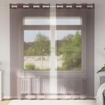 vidaXL Perdele Voile cu Oeli 2 buc Maro 140x225 cm GartenMobel Dekor (4102067)