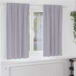 vidaXL Perdele Opaque cu Inel 2 pcs Gri Metalic 175 x 140 cm Poliester GartenMobel Dekor (4107469)