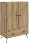 vidaXL Bufet Stejar Artizanal 66 x 34, 5 x 95 cm Lemn prelucrat GartenMobel Dekor (895594) Comoda