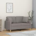 vidaXL Canapea cu 2 locuri cu pernute, gri deschis, 120 cm, textil GartenMobel Dekor (3200901) Canapea