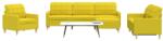 vidaXL Set canapele cu taburet, 4 piese, galben deschis, textil GartenMobel Dekor (3278300) Canapea