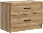 vidaXL Noptiera cu 2 sertare, stejar artizanal, 62 x 34, 5 x 44, 5 cm (895704)