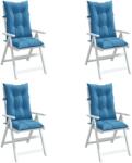 vidaXL Perne scaun spatar înalt 4buc melanj albastru 120x50x7cm textil GartenMobel Dekor (4002359)