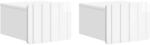 vidaXL Set 2 noptiere suspendate cu sertar, alb foarte lucios, 33x34, 5x24 cm (898264)