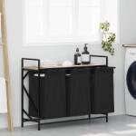 vidaXL Cos de rufe 3 compartimente cu raft stejar sonoma GartenMobel Dekor (859061)