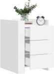 vidaXL Noptiera, alb, 45x50x65 cm, lemn prelucrat GartenMobel Dekor (848304)