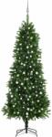 vidaXL Brad Craciun pre-iluminat artificial set globuri verde 240 cm GartenMobel Dekor (3077729)