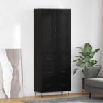 vidaXL Bufet cu sertar Stejar Negru 69, 5 x 34 x 180 cm Lemn compozit GartenMobel Dekor (3416076) Comoda