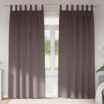 vidaXL Perdele Opaque cu Inel 2 pcs Maro închis 245 x 140 cm Poliester GartenMobel Dekor (4107556)