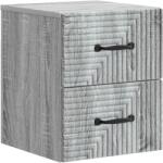 vidaXL Noptiera suspendata gri Sonoma cu 2 sertare, 34, 5 x 33 x 40 cm (898647)