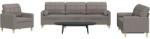 vidaXL Set de canapele cu perne, 3 piese, gri taupe, textil GartenMobel Dekor (3278310) Canapea