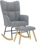 vidaXL Scaun balansoar cu taburet, gri deschis, textil GartenMobel Dekor (4016800) Balansoar