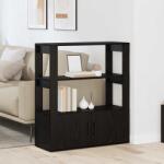 vidaXL Bufet Stejar negru 30 x 80 x 90 cm Lemn compozit GartenMobel Dekor (881095) Comoda