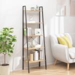 vidaXL Raft vertical cu 5 niveluri, maro deschis/negru, 56x35x174 cm GartenMobel Dekor (336367) Biblioteca
