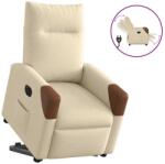 vidaXL Fotoliu electric rabatabil cu ridicare, crem, textil GartenMobel Dekor (3324026)