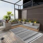 vidaXL Covor de exterior, negru, 160x230 cm, PP GartenMobel Dekor (316923)