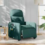 vidaXL Fotoliu electric de masaj rabatabil, verde închis, textil GartenMobel Dekor (3206792)