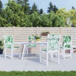 vidaXL Perne de scaun spatar jos, 4 buc. , model frunze, textil GartenMobel Dekor (361311)