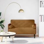 vidaXL Canapea loveseat cu perne de suport maro 110 cm catifea GartenMobel Dekor (4100604) Canapea
