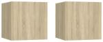 vidaXL Noptiere, 2 buc. , stejar Sonoma, 30, 5x30x30cm, lemn prelucrat GartenMobel Dekor (3079716)