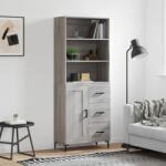 vidaXL Dulap înalt, gri sonoma, 69, 5x34x180 cm, lemn compozit GartenMobel Dekor (3190027) Comoda