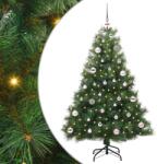 vidaXL Brad de Craciun artificial cu 150 LED Verde 150 cm PE si PVC GartenMobel Dekor (3397772)