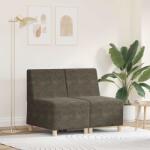 vidaXL Unitate Sofa Modulara Fara Brate 2 pcs Gri închis GartenMobel Dekor (3399790) Canapea