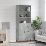 vidaXL Dulap înalt, gri beton, 69, 5x34x180, lemn compozit GartenMobel Dekor (3189465) Comoda