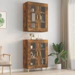 vidaXL Dulap de perete suspendat, stejar fumuriu, 69, 5x34x90 cm GartenMobel Dekor (817387) Comoda