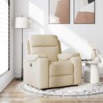 vidaXL Fotoliu rabatabil, crem, material textil GartenMobel Dekor (4015688)