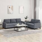 vidaXL Set de canapele cu perne, 2 piese, gri închis, catifea GartenMobel Dekor (3201517) Canapea