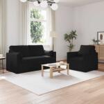 vidaXL Set de canapea 2 pcs Negru 158 x 78 x 80 cm tesatura GartenMobel Dekor (3407539) Canapea