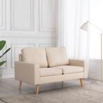vidaXL Canapea cu 2 locuri, crem, material textil GartenMobel Dekor (288706) Canapea
