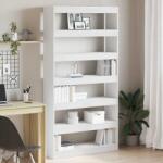 vidaXL Dulap pentru carti Alb 100 x 30 x 198 cm Lemn compozit GartenMobel Dekor (3333924) Biblioteca