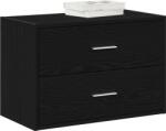 vidaXL Dulap cu 2 sertare stejar negru 60x31x40 cm lemn prelucrat GartenMobel Dekor (858823) Comoda
