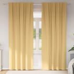 vidaXL Perdele Opaque cu Inel 2 pcs Bej 260 x 140 cm Poliester GartenMobel Dekor (4107427)