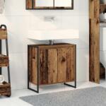 vidaXL Dulap de Baie cu usa Lemn Vechi 60 x 30 x 60 cm Lemn compozit GartenMobel Dekor (886490)