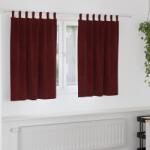 vidaXL Perdele opace 2 pcs Rosu Vin 140 x 140 cm Catifea GartenMobel Dekor (4107308)