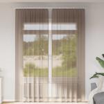 vidaXL Perdele Voile cu buzunare pentru bare 2 buc maro deschis GartenMobel Dekor (4102225)