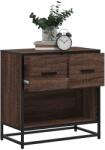 vidaXL Noptiera stejar maro 60x31x60 cm lemn prelucrat si metal GartenMobel Dekor (848698)