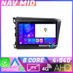 Edotec Navigatie Honda Civic 2012-2015 Android 12, 4GB RAM, 64GB, CarPlay (NAV2-9-4+64|K-132)